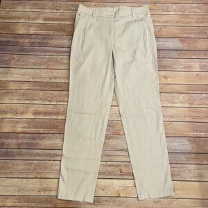 Akris Tapered Leg Pants Zippered Pockets Stretch Viscose Cotton